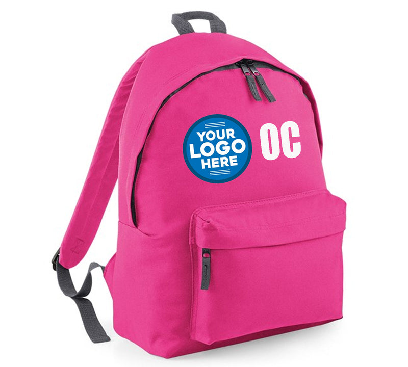 CUSTOM PRINTED BACKPACK SCHOOL ANY LOGO AND/ OR INITIALS FULLY PERSONALISED