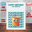 Rude Swear Word Birthday Card Design - F*CKBUCKET