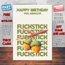 Rude Swear Word Birthday Card Design - F*CKSTICK