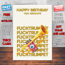 Rude Swear Word Birthday Card Design - F*CKTRUMPET