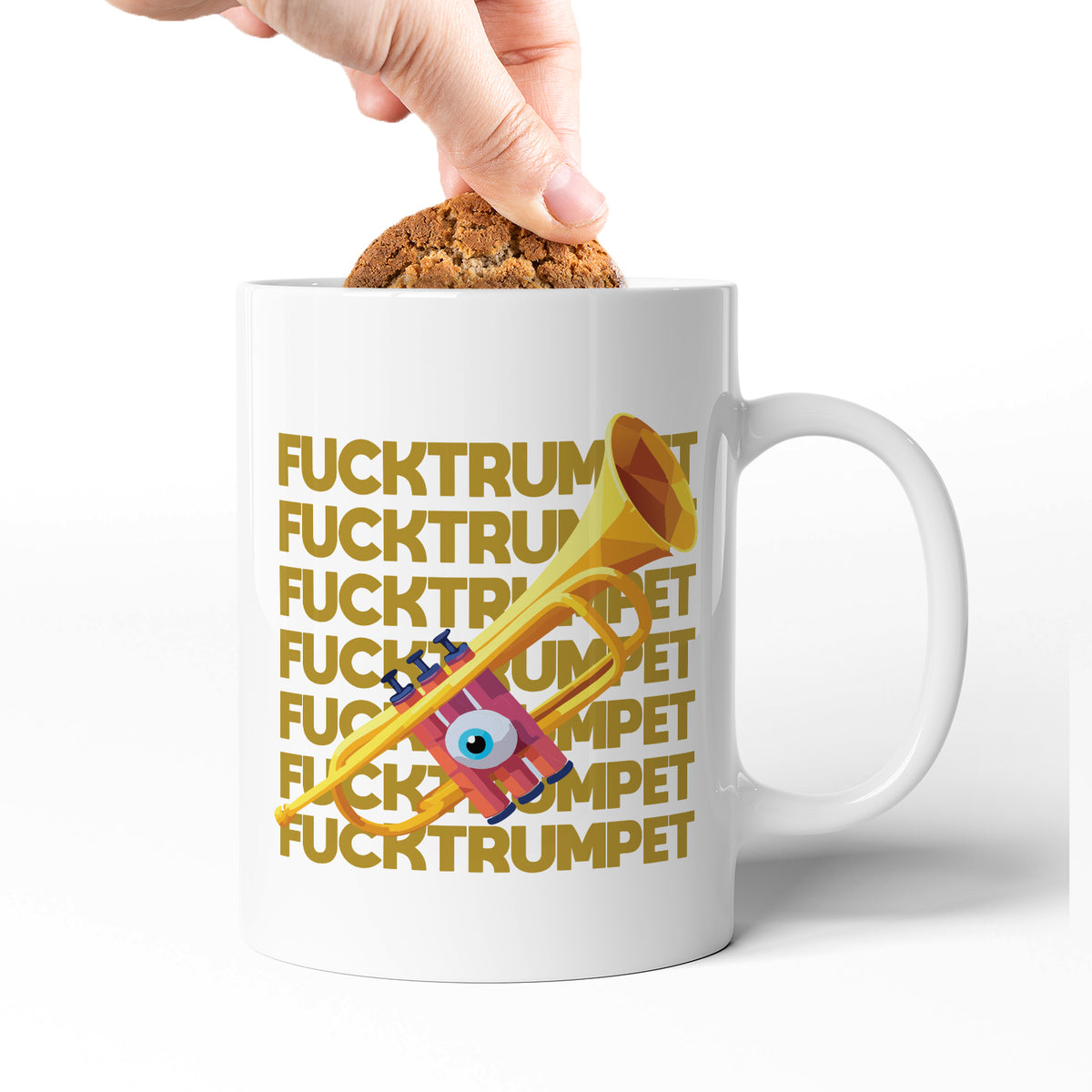 Rude Swear Word Printed Mug Design - F*CKTRUMPET (3 Colours)
