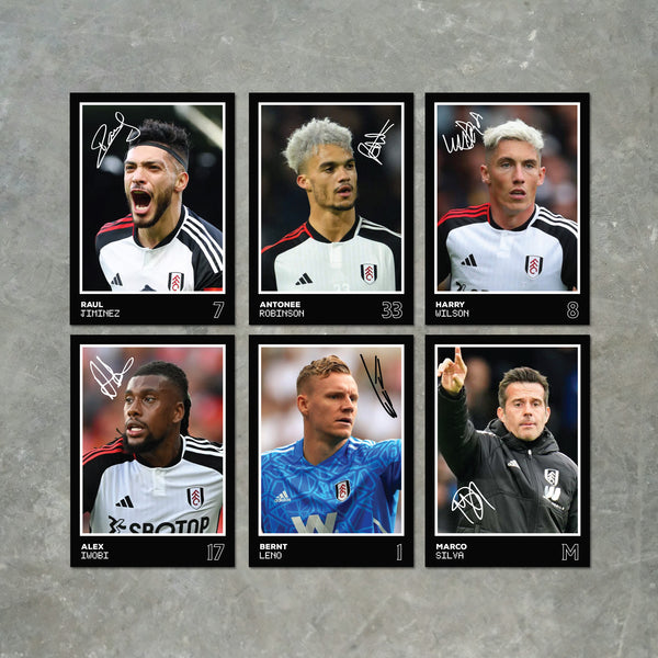 Fulham Players Printed Signature A6 Poster Pack 2