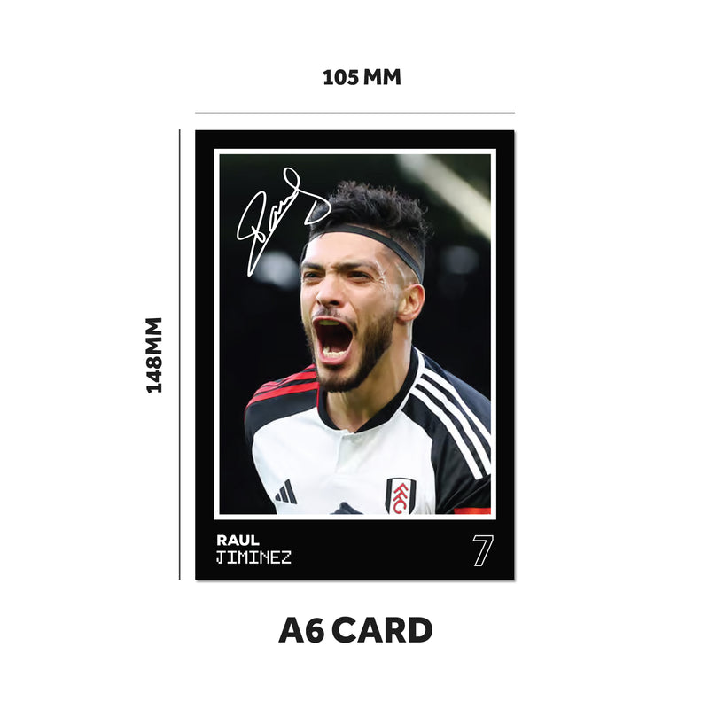 Fulham Players SIGNED A6 Poster Pack 2 - 6 Autographed Poster Print Cards (Iwobi, Jiminez, Robinson, Wilson, Leno, Silva)