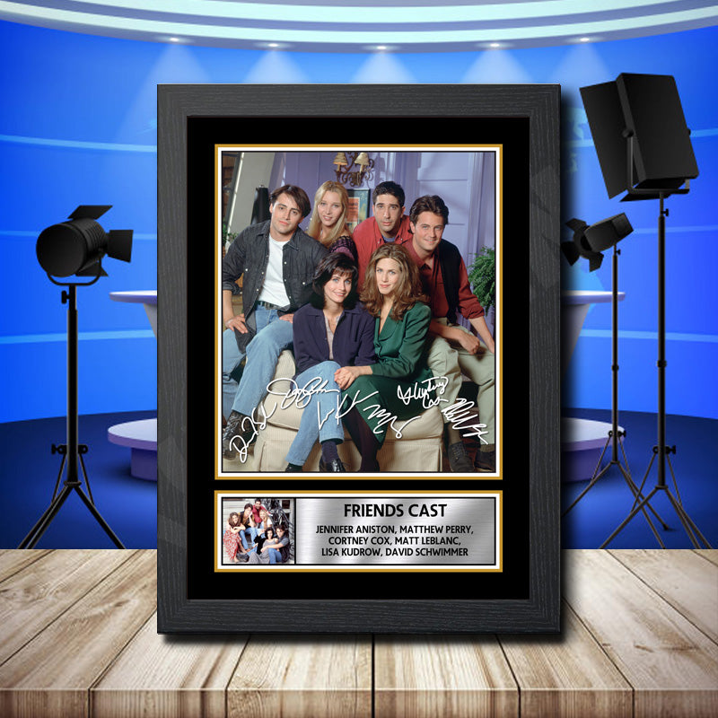 Full Friends Cast Aniston Kudrow Leblanc 2 Printed Signature Television Star Poster Print Framed Wall Art Gift – Full Friends Cast Aniston Kudrow Leblanc 2 Printed Signature Television Star