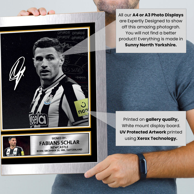 Fabian Schär Signed Autograph Poster Print – Newcastle United Football Memorabilia