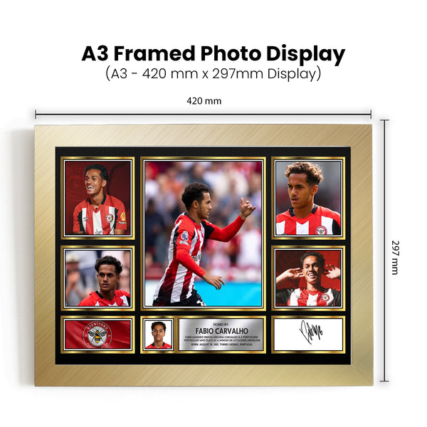 Fabio Carvalho Printed Signature Football Poster Print – Reproduction Print