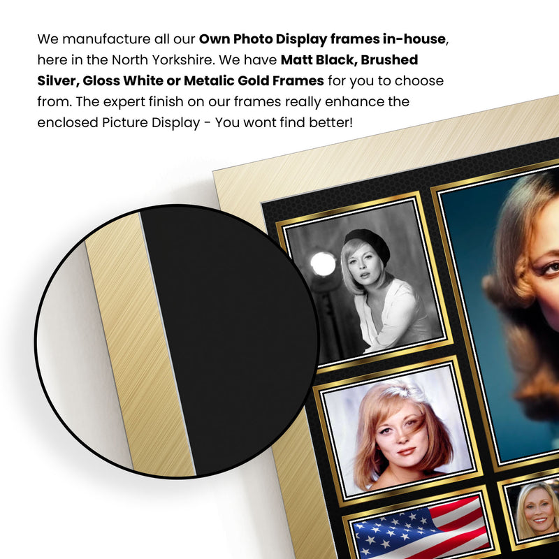 Faye Dunaway Actors Framed Autographed Print - Limited Edition Autograph Fan Gift – Collectible Memorabilia Merchandise