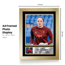 Faye Kirby Poster Print – Liverpool FC Women’s Goalkeeper Tribute Wall Art with Signature & Personal Bio – England Football Memorabilia for Fans & Collectors