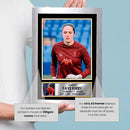 Faye Kirby Poster Print – Liverpool FC Women’s Goalkeeper Tribute Wall Art with Signature & Personal Bio – England Football Memorabilia for Fans & Collectors