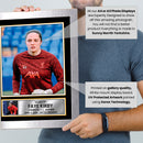 Faye Kirby Poster Print – Liverpool FC Women’s Goalkeeper Tribute Wall Art with Signature & Personal Bio – England Football Memorabilia for Fans & Collectors