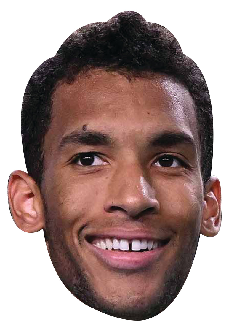 Felix Auger Aliassime Tennis Celebrity Face Mask Fancy Dress Cardboard Costume Mask