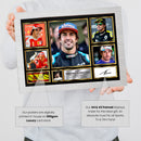 Fernando Alonso F1 Driver Limited Edition Signed Gift Poster Print Artwork Display