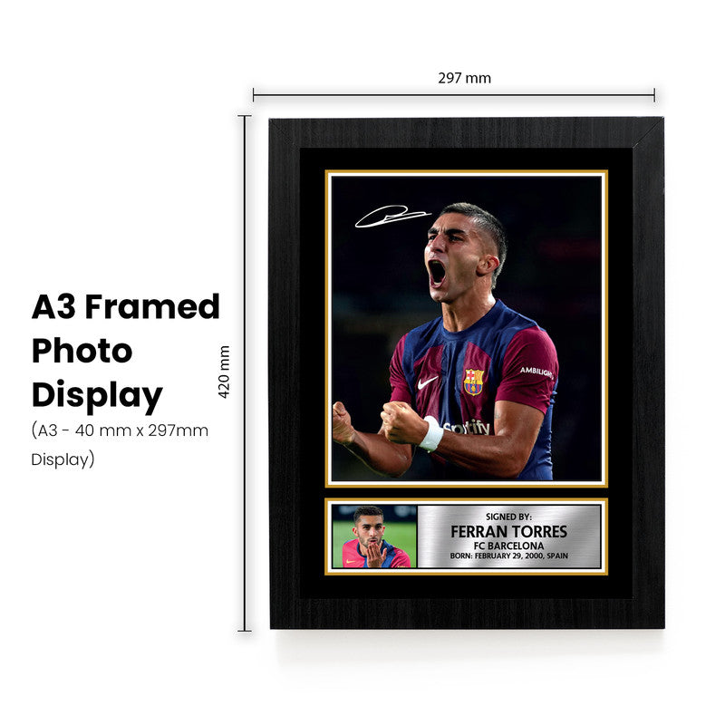 Ferran Torres Signed Autograph Poster Print – FC Barcelona Football Memorabilia