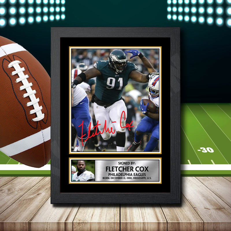 Fletcher Cox – Printed Signature NFL Star Print – Fletcher Cox