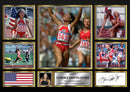 Florence Griffith Joyner Olympians Framed Autographed Print - Limited Edition Autograph Fan Gift – Collectible Memorabilia Merchandise