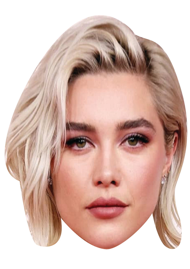 Florence Pugh Celebrity Face Mask Fancy Dress Cardboard Costume Mask