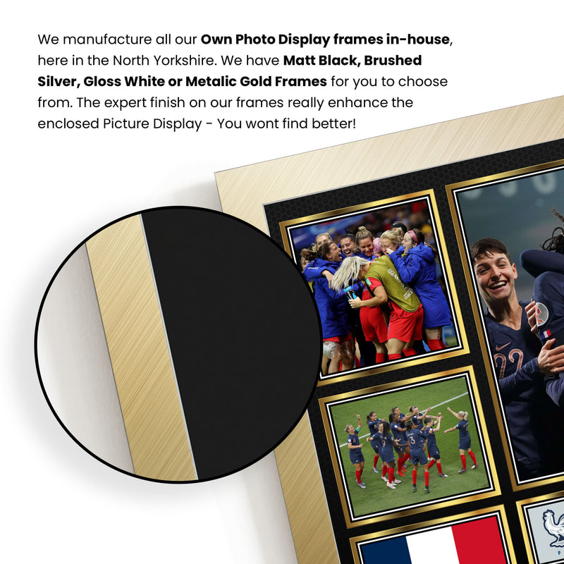 France Ladies Football Teams Framed Autographed Print - Limited Edition Autograph Fan Gift – Collectible Memorabilia Merchandise