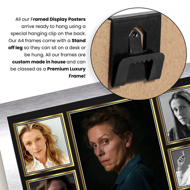 Frances McDormand Actors Framed Autographed Print - Limited Edition Autograph Fan Gift – Collectible Memorabilia Merchandise