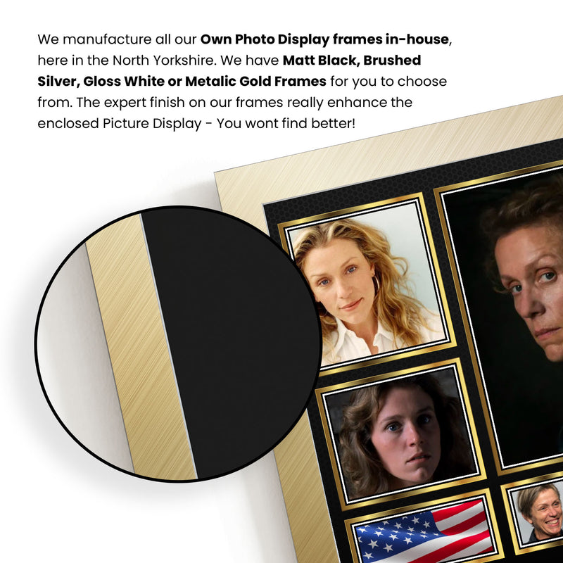 Frances McDormand Actors Framed Autographed Print - Limited Edition Autograph Fan Gift – Collectible Memorabilia Merchandise