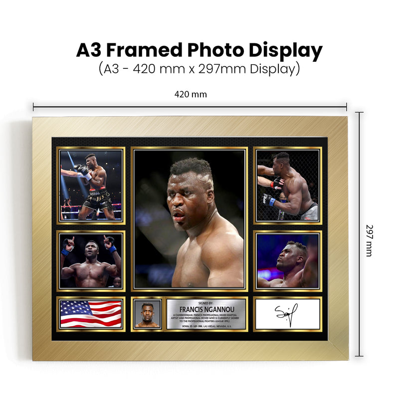 Francis Ngannou - Signed Autographed Ufc Star Print