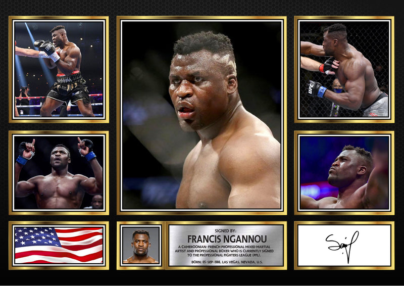 Francis Ngannou - Signed Autographed Ufc Star Print