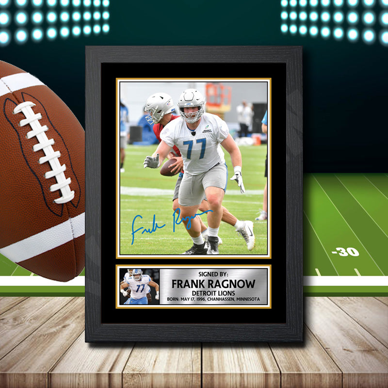 Frank Ragnow – Printed Signature NFL Star Print – Frank Ragnow