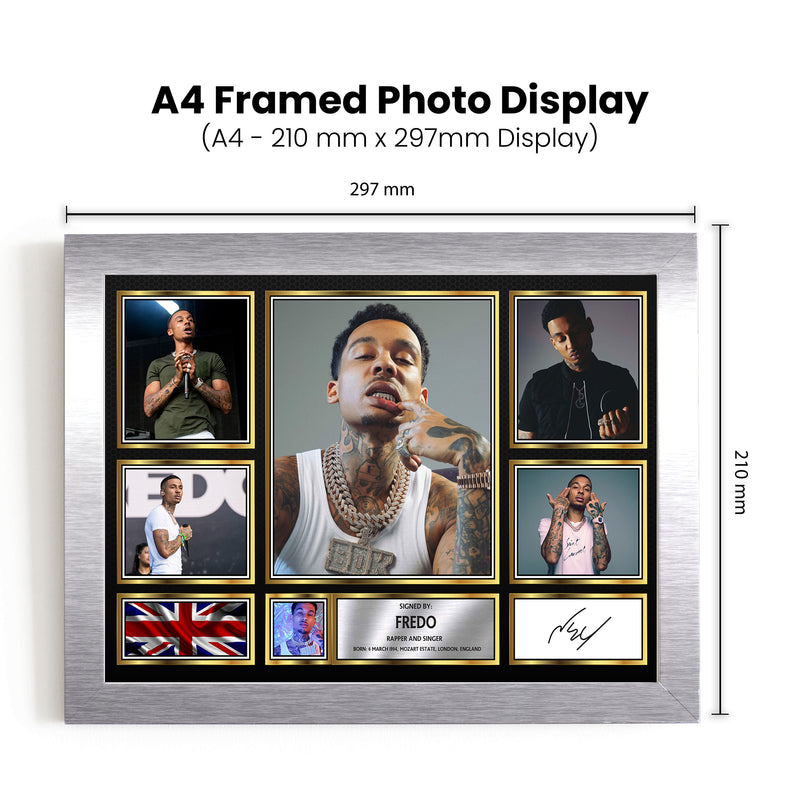 Rappers Fredo Framed Autographed Print - Limited Edition Autograph Fan Gift – Collectible Memorabilia Merchandise