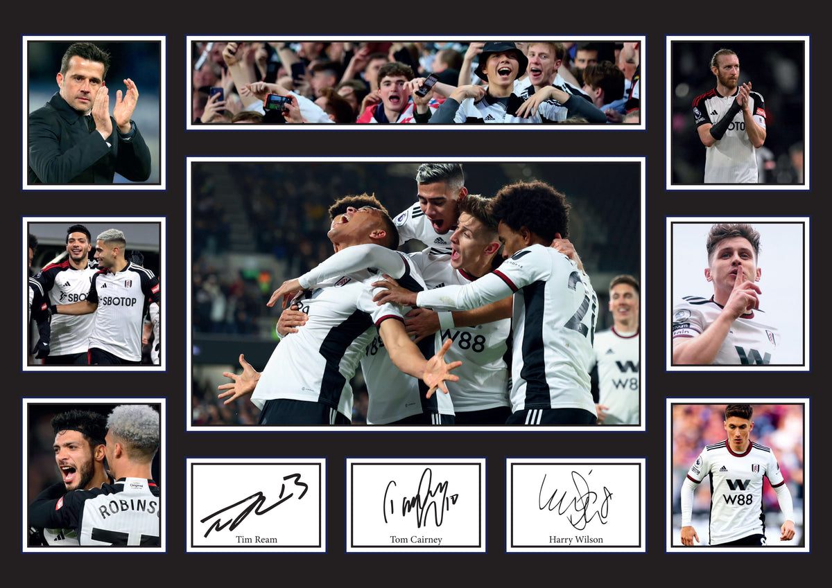 Fulham Premier League Football Team Framed Printed Signature Print – Fan Gift – Wall Art – Fulham Premier League Football Team Framed Printed Signature Print – A4 Poster