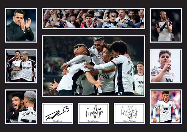Fulham Premier League Football Team Framed Printed Signature Print – Fan Gift – Wall Art