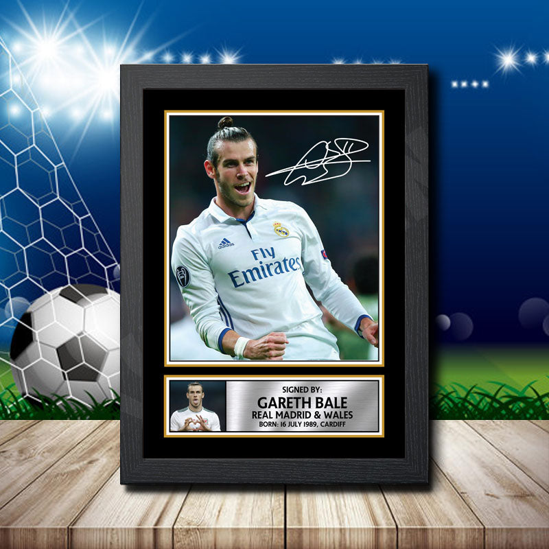 Gareth Bale Printed Signature Footballers Star Poster Print Framed Wall Art Gift – Gareth Bale Printed Signature Footballers Star Poster Print