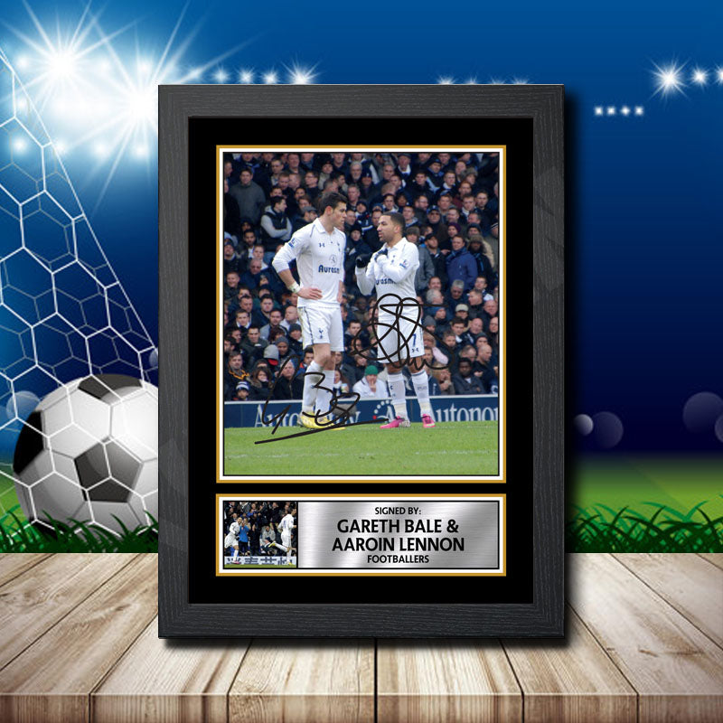 Gareth Bale Aaroin Lennon 2 Printed Signature Footballers Star Poster Print Framed Wall Art Gift – Gareth Bale Aaroin Lennon 2 Printed Signature Footballers Star Poster Print