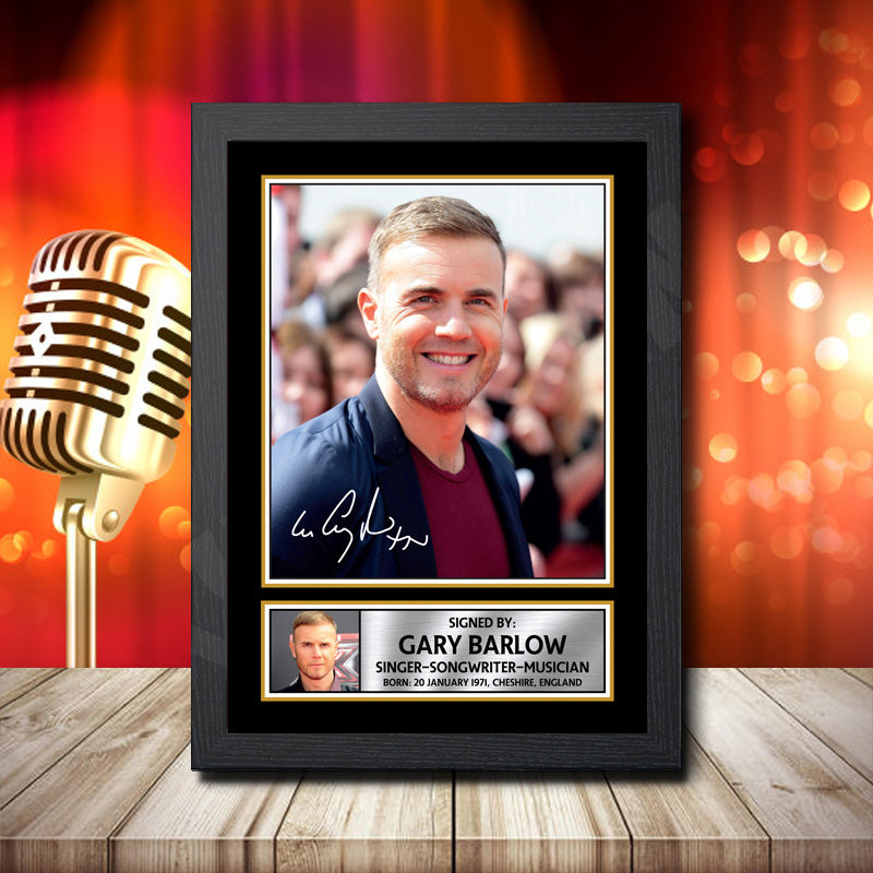 Gary Barlow 2 – Printed Signature Music Star Print – Gary Barlow 2