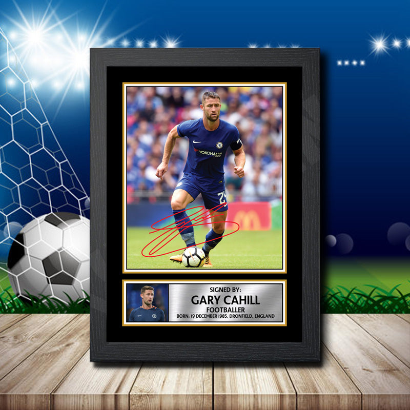 Gary Cahill 2 Printed Signature Footballers Star Poster Print Framed Wall Art Gift – Gary Cahill 2 Printed Signature Footballers Star Poster Print