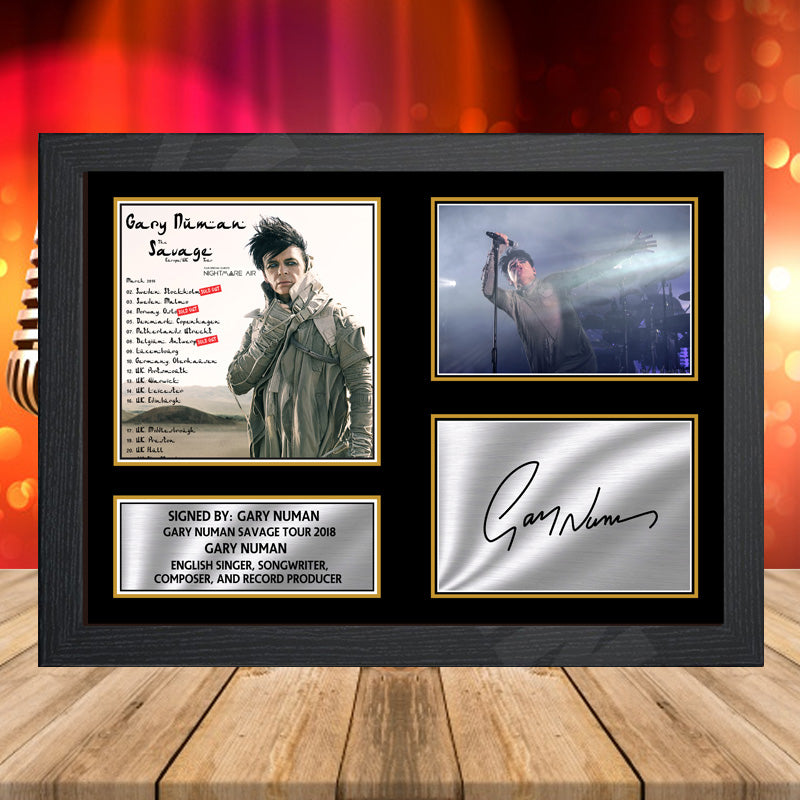 Gary Numan Savage Tour 2018 2 – Printed Signature Music-Landscape Star Print – Gary Numan Savage Tour 2018 2