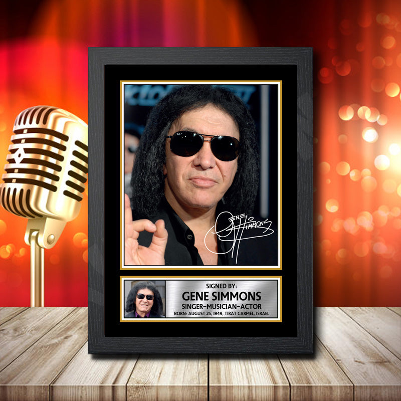Gene Simmons 1 – Printed Signature Music Star Print – Gene Simmons 1
