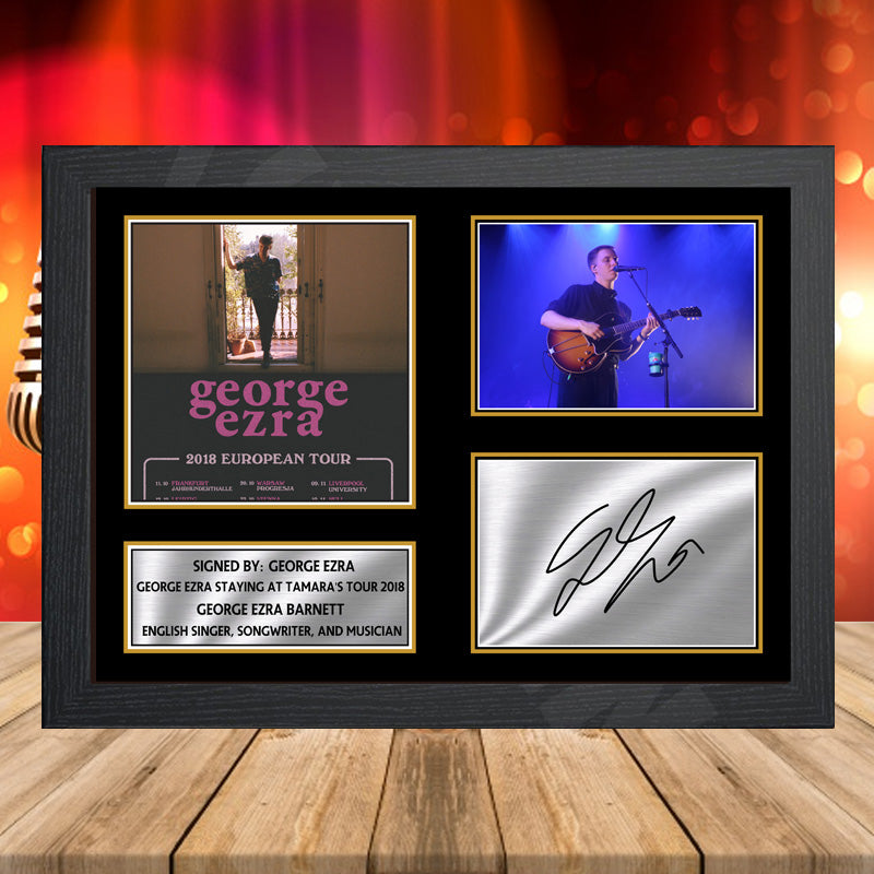 George Ezra Staying At Tamara's Tour 2018 2 – Printed Signature Music-Landscape Star Print – George Ezra Staying At Tamara's Tour 2018 2