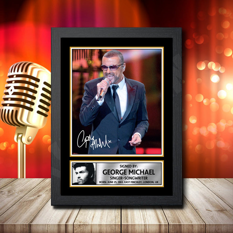 George Michael 2 – Printed Signature Music Star Print – George Michael 2