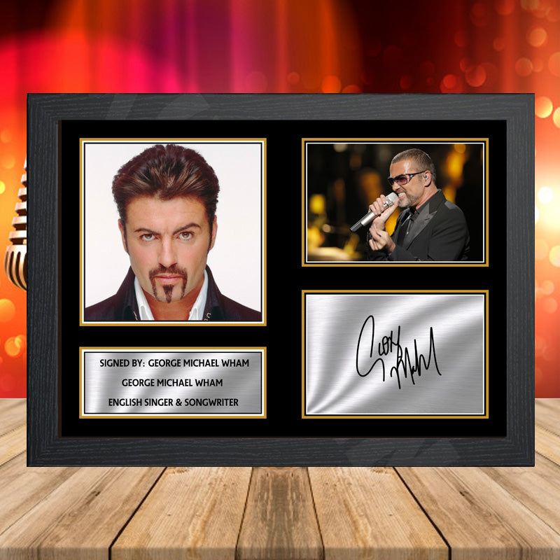 George Michael Wham 2 – Printed Signature Music-Landscape Star Print – George Michael Wham 2