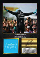 George Russell Mercedes Signed Poster Print – Mercedes AMG Petronas F1 Wall Art – Printed Autograph Formula One Poster – Motorsport Fan Gift & Bedroom Decor