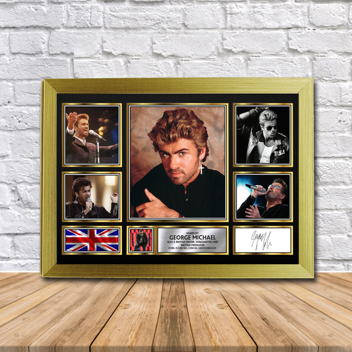 George Michael (2) Music Gift Framed Printed Signature Star Poster Print Wall Art Gift – George Michael Music Gift Framed Printed Signature Star Poster Print Wall Art