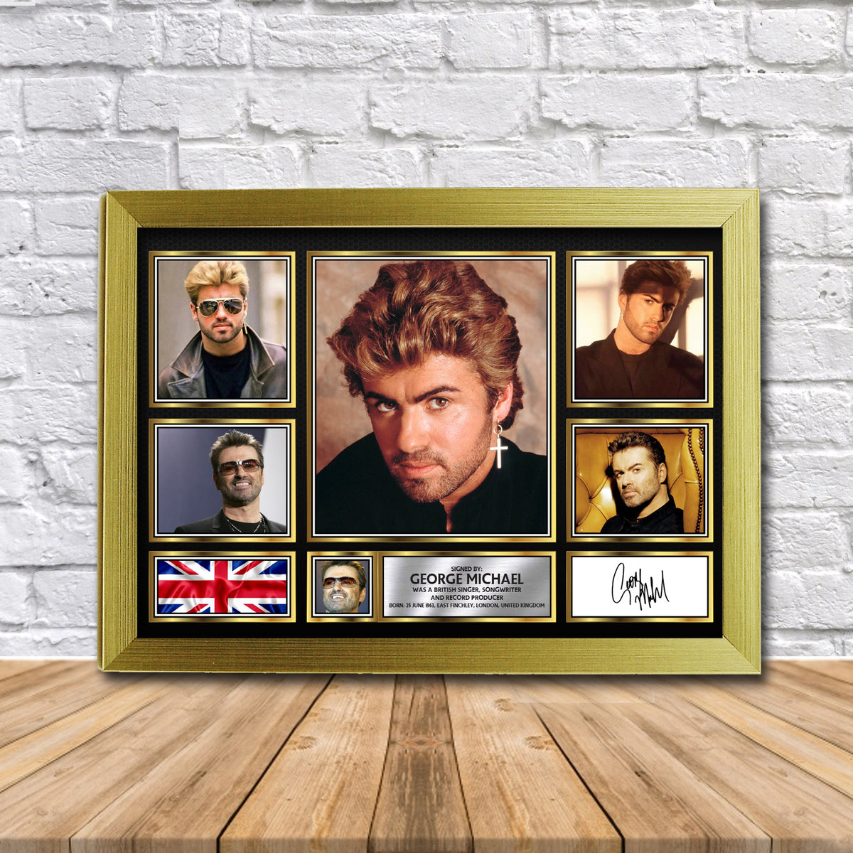 George Michael Music Gift Framed Printed Signature Star Poster Print Wall Art Gift – George Michael Music Gift Framed Printed Signature Star Poster Print Wall Art