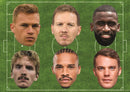 Germany Football Legends Face Mask Multipack – 6 Germany Football Star Inspired Party Masks – Funny Fancy Dress Accessories for Football Parties, Match Days, Tournaments & Photo Booth Props