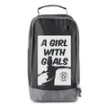 Football Boot Bags for Kids – Girl with Goals - Durable Personalized Sports Bag with Custom Logo