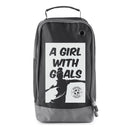 Football Boot Bags for Kids – Girl with Goals - Durable Personalized Sports Bag with Custom Logo