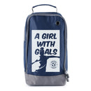 Football Boot Bags for Kids – Girl with Goals - Durable Personalized Sports Bag with Custom Logo