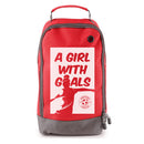 Football Boot Bags for Kids – Girl with Goals - Durable Personalized Sports Bag with Custom Logo