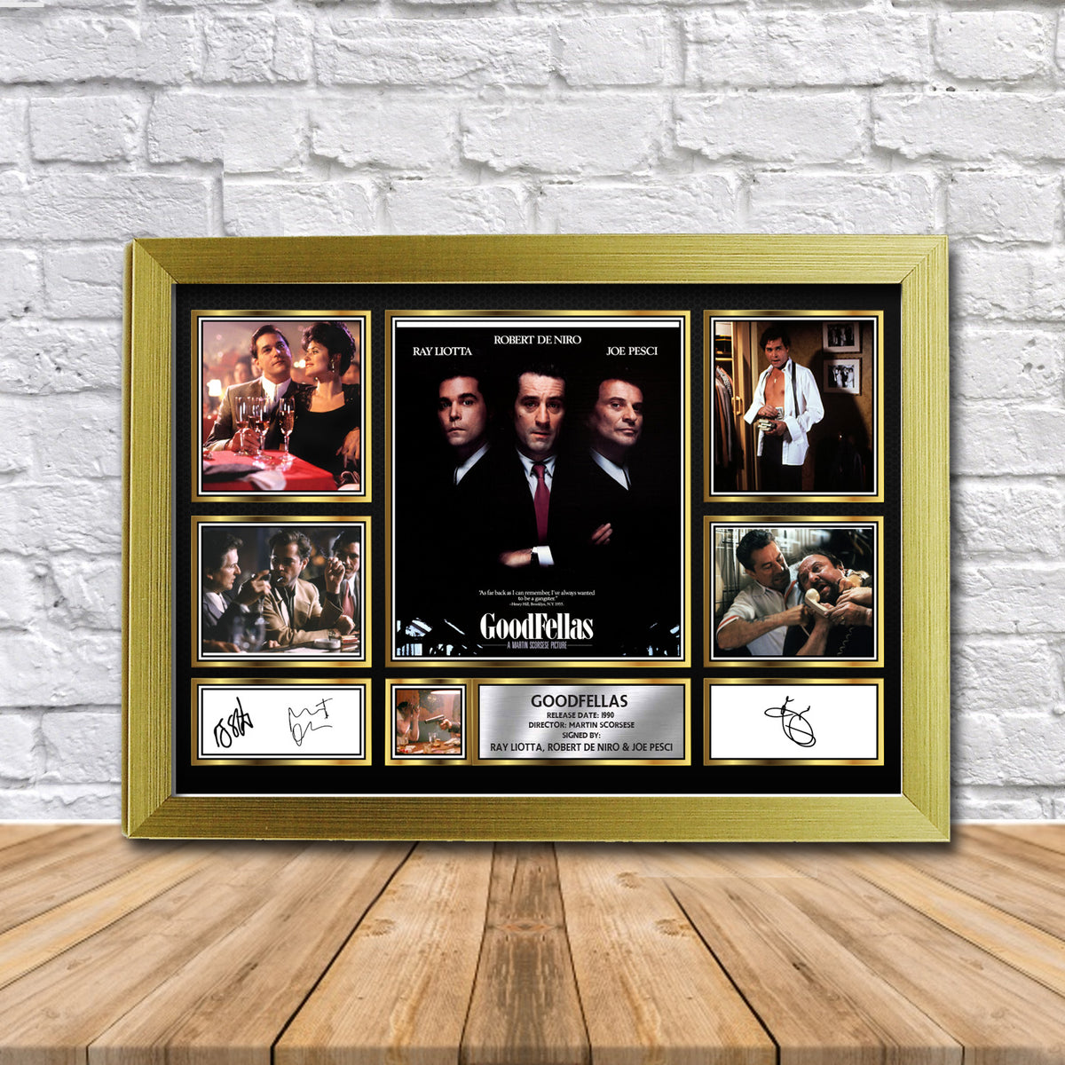 Good Fellas Movie Gift Framed Printed Signature Star Poster Print Wall Art Gift
