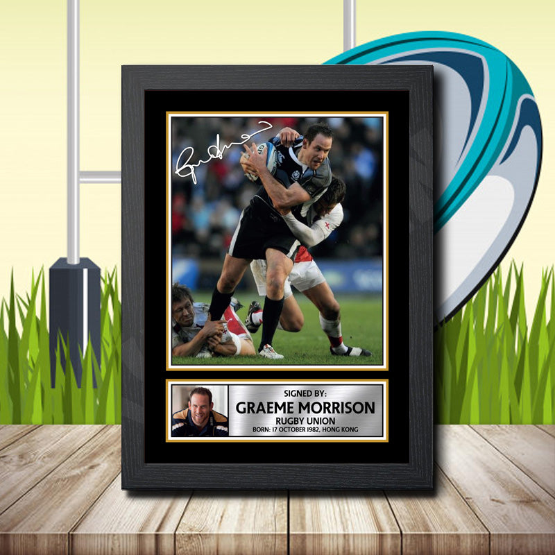 Graeme Morrison 1 Printed Signature Rugby Star Poster Print Framed Wall Art Gift – Graeme Morrison 1 Printed Signature Rugby Star Poster Print