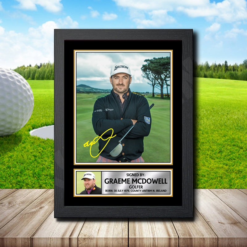 Graeme Mcdowell Printed Signature Golfer Star Poster Print Framed Wall Art Gift – Graeme Mcdowell Printed Signature Golfer Star Poster Print