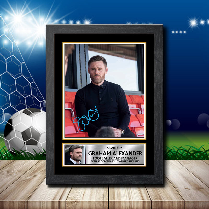 Graham Alexander Printed Signature Footballers Star Poster Print Framed Wall Art Gift – Graham Alexander Printed Signature Footballers Star Poster Print